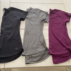 CALIA set of 3 short sleeved tunic tops Sz medium